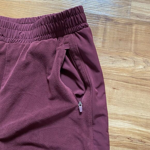 ZYIA Active L Maroon Soft Cozy Fleece Pull-on Joggers Elastic Waist Sweatpants - Picture 7 of 16